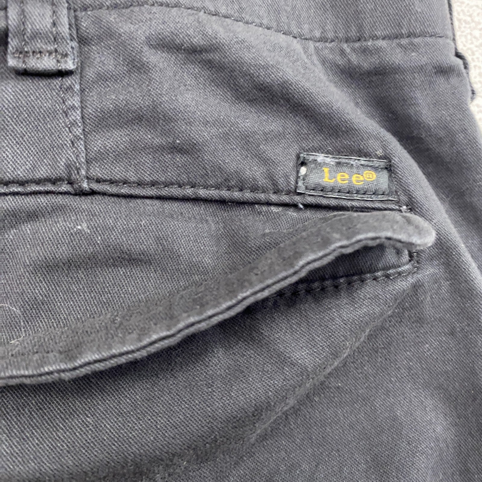 LEE　リー　カーゴパンツ　ジップフライ　黒　ブラック　W40サイズ