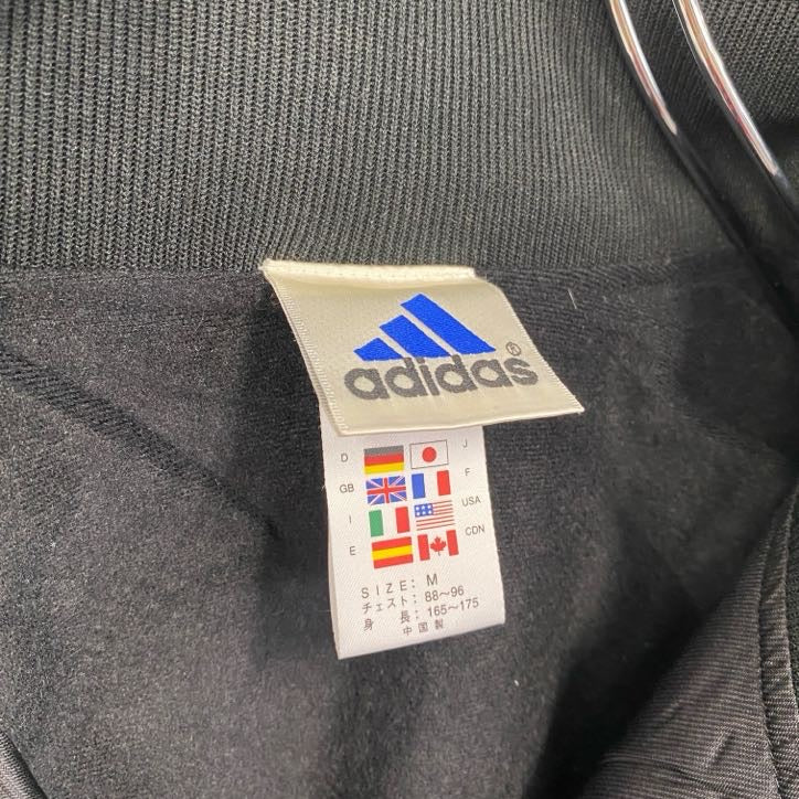 90s　adidas　アディダス　トラックジャケット/ジャージ　ヴィンテージ　黒　ブラック　Mサイズ