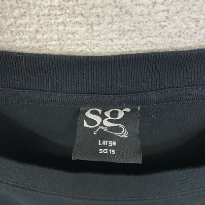 古着 used　sg 半袖プリントTシャツ　EVGA 企業ロゴ　ブラック　黒　グラボメーカー　ゲーム　レトロ　Lサイズ