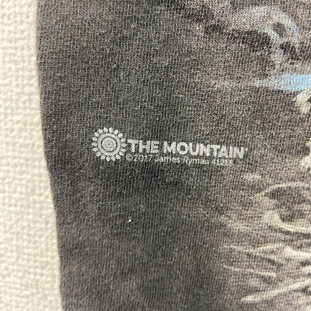 THE MOUNTAIN　ザマウンテン　半袖プリントTシャツ　タイダイ　黒　ブラック　Ｍサイズ