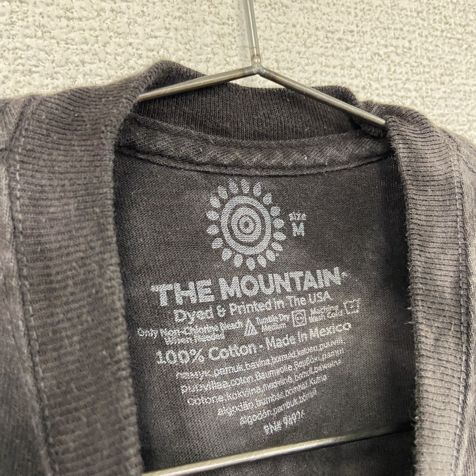 THE MOUNTAIN　ザマウンテン　半袖プリントTシャツ　タイダイ　黒　ブラック　Ｍサイズ