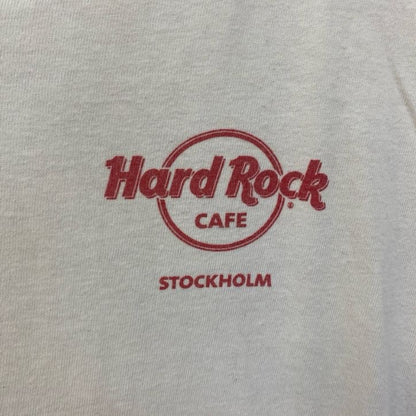 古着 used　Hard Rock Cafe　ハードロックカフェ　半袖デザインTシャツ　バックプリント　ストックホルム　Mサイズ