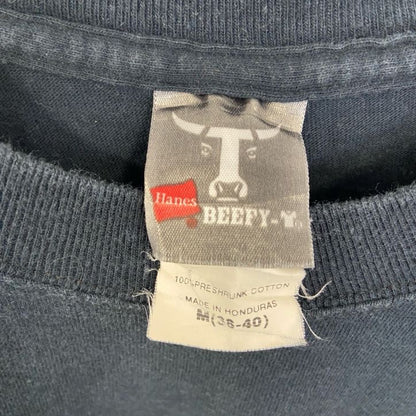 古着 used　Hanes ヘインズ　BEEFY-T 半袖プリントTシャツ　TROOP　416　ボーイスカウト　ネイビー　Mサイズ