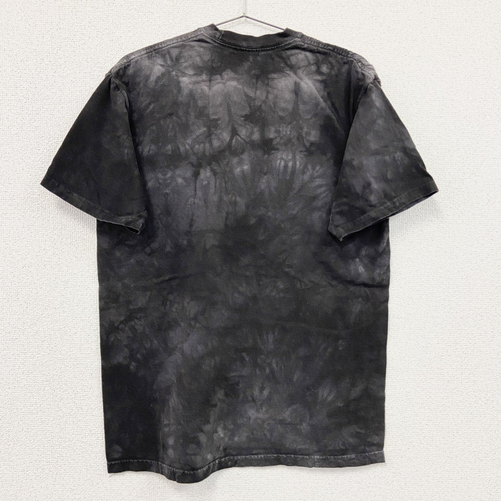 THE MOUNTAIN　ザマウンテン　半袖プリントTシャツ　タイダイ　黒　ブラック　Ｍサイズ