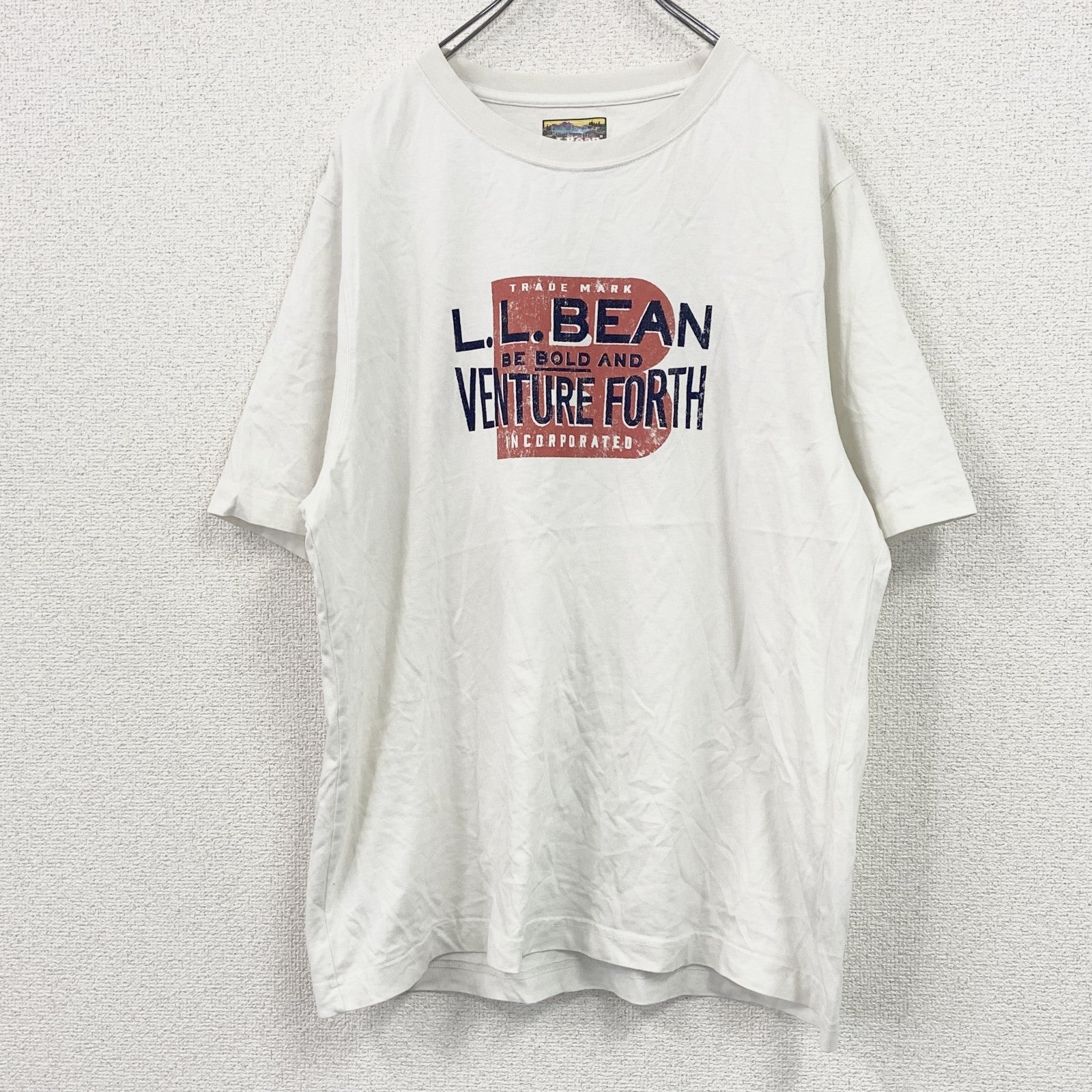 L.L.Bean　エルエルビーン　半袖プリントTシャツ　デカロゴ　白　ホワイト　XLサイズ