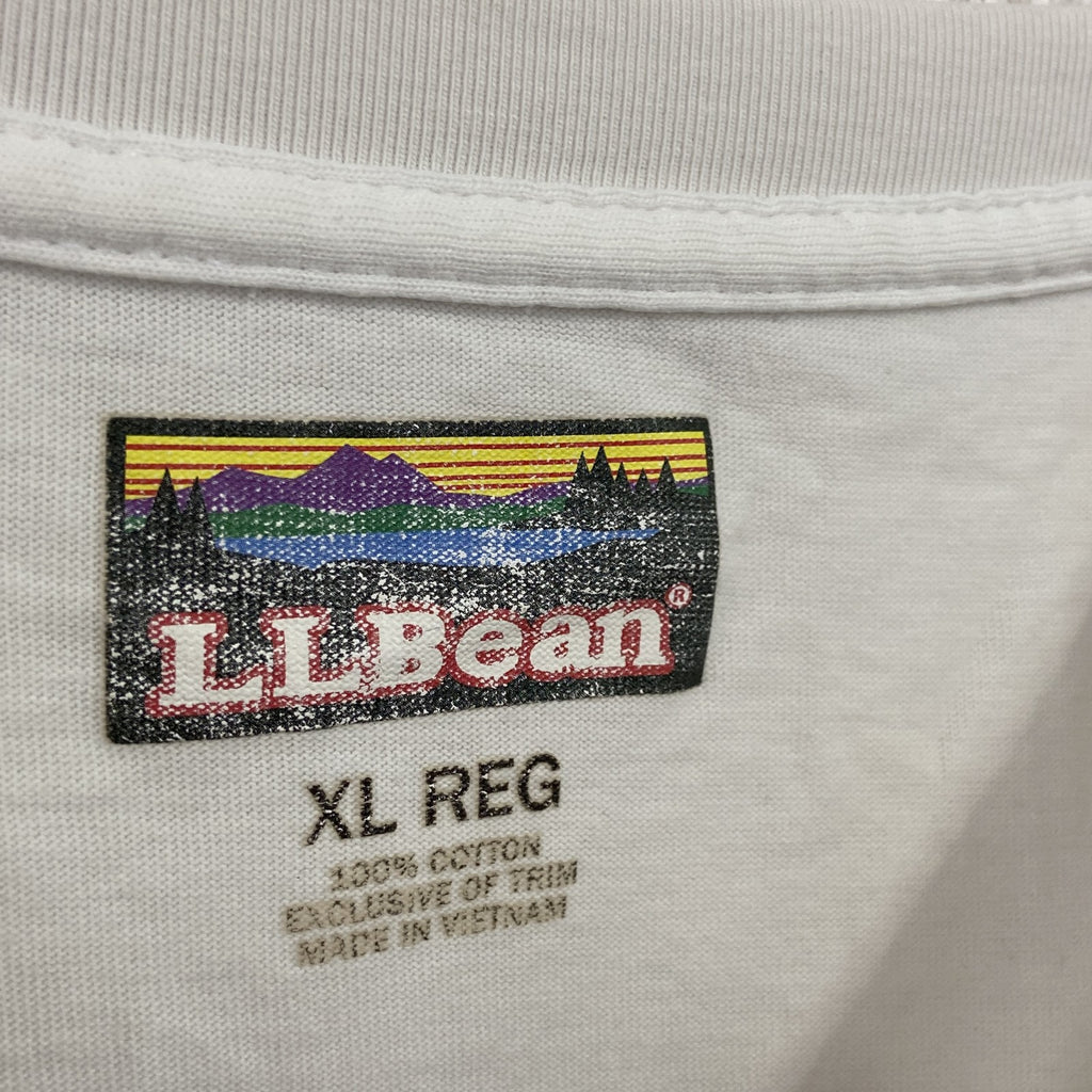 L.L.Bean　エルエルビーン　半袖プリントTシャツ　デカロゴ　白　ホワイト　XLサイズ
