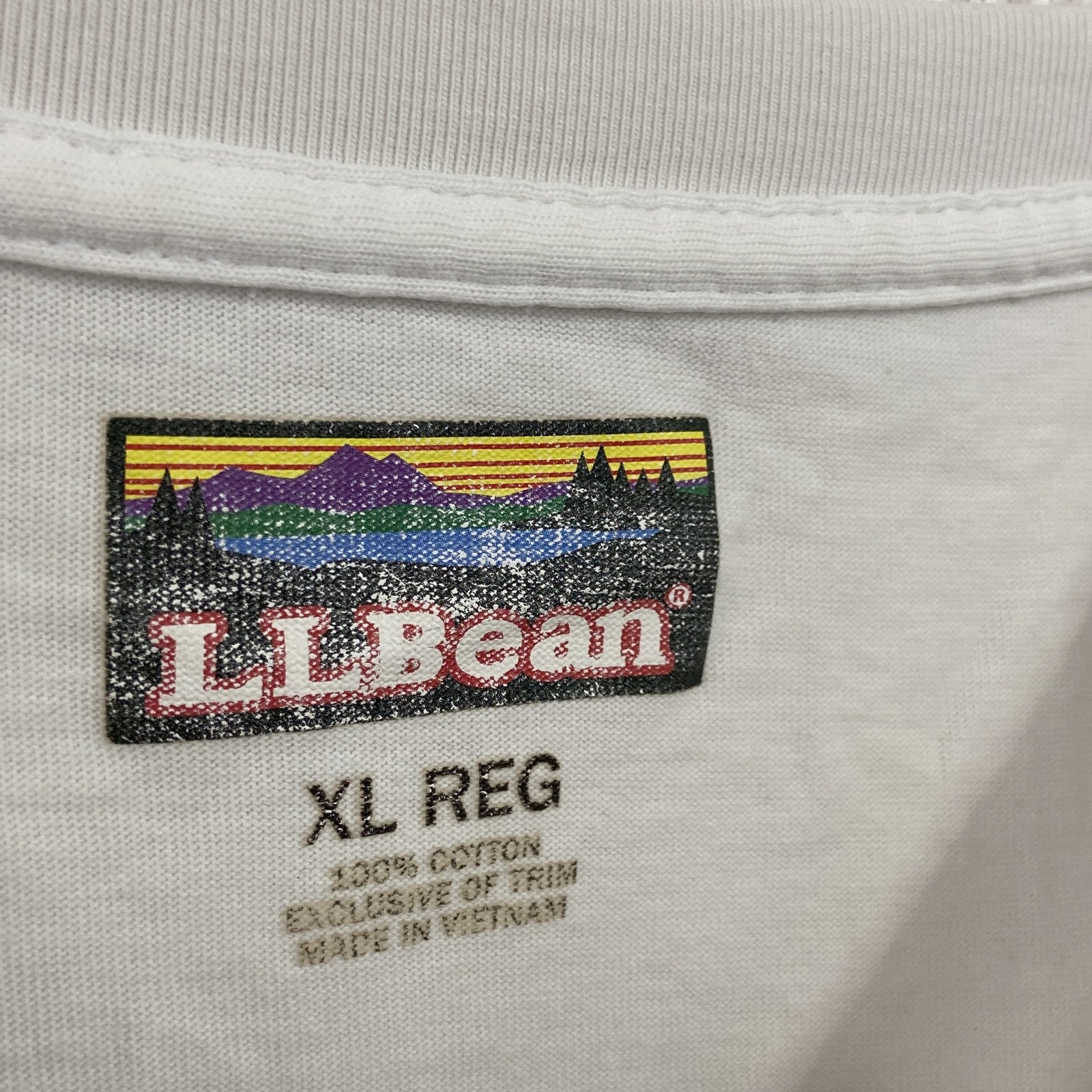 L.L.Bean　エルエルビーン　半袖プリントTシャツ　デカロゴ　白　ホワイト　XLサイズ