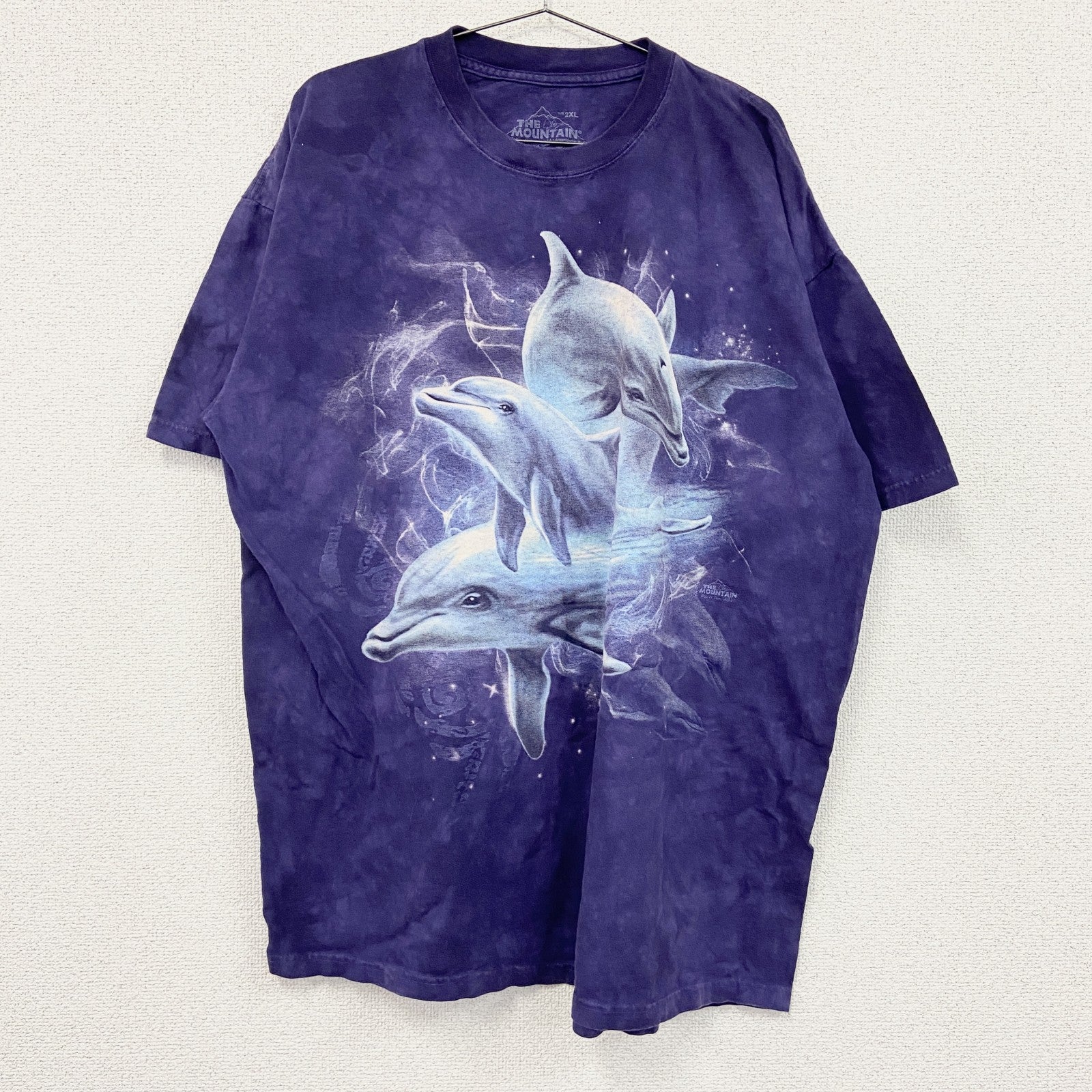 THE MOUNTAIN　ザマウンテン　半袖プリントTシャツ　タイダイ　アニマルT　紫　パープル　2XLサイズ