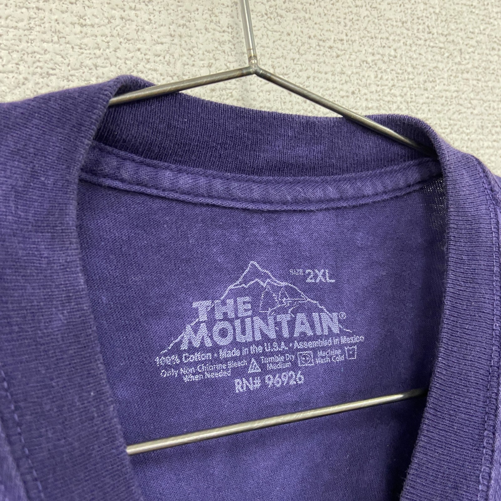THE MOUNTAIN　ザマウンテン　半袖プリントTシャツ　タイダイ　アニマルT　紫　パープル　2XLサイズ