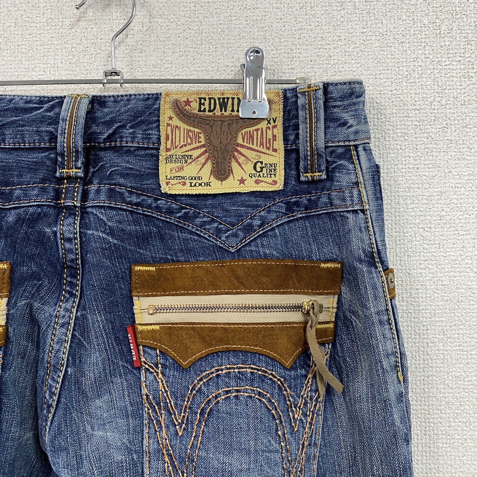 EDWIN 　エドウィン　デニムパンツ/ジーンズ　縦落ち　鬼ヒゲ　ジップフライ　インディゴ　30サイズ