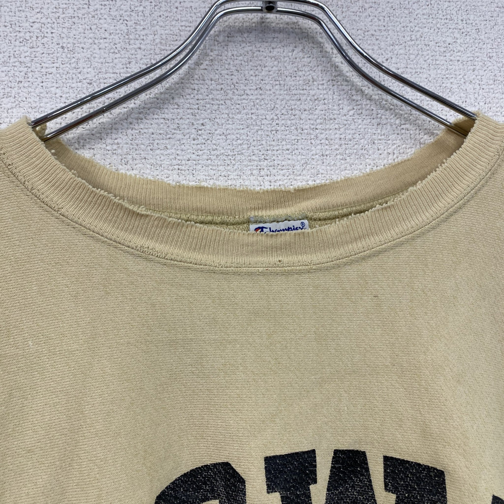 90s～　Champion　チャンピオン　リバースウィーブ　スウェット/トレーナー　刺繍タグ　イエロー　2XLサイズ