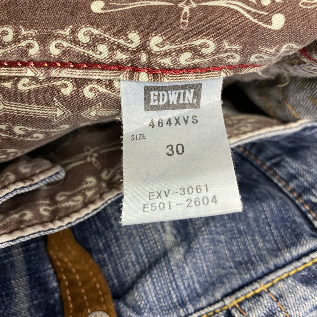 EDWIN 　エドウィン　デニムパンツ/ジーンズ　縦落ち　鬼ヒゲ　ジップフライ　インディゴ　30サイズ