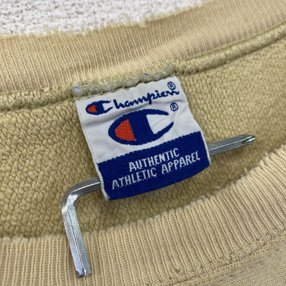 90s～　Champion　チャンピオン　リバースウィーブ　スウェット/トレーナー　刺繍タグ　イエロー　2XLサイズ