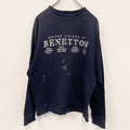 ～00s　UNITED COLORS OF BENETTON.　ベネトン　スウェット トレーナー　ヴィンテージ　紺　ネイビー　Sサイズ