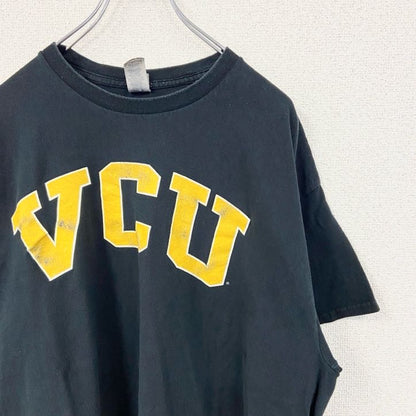 古着 used　GILDAN ギルダン　半袖カレッジプリントTシャツ　VCU　バージニア・コモンウェルス大学　黒　XLサイズ