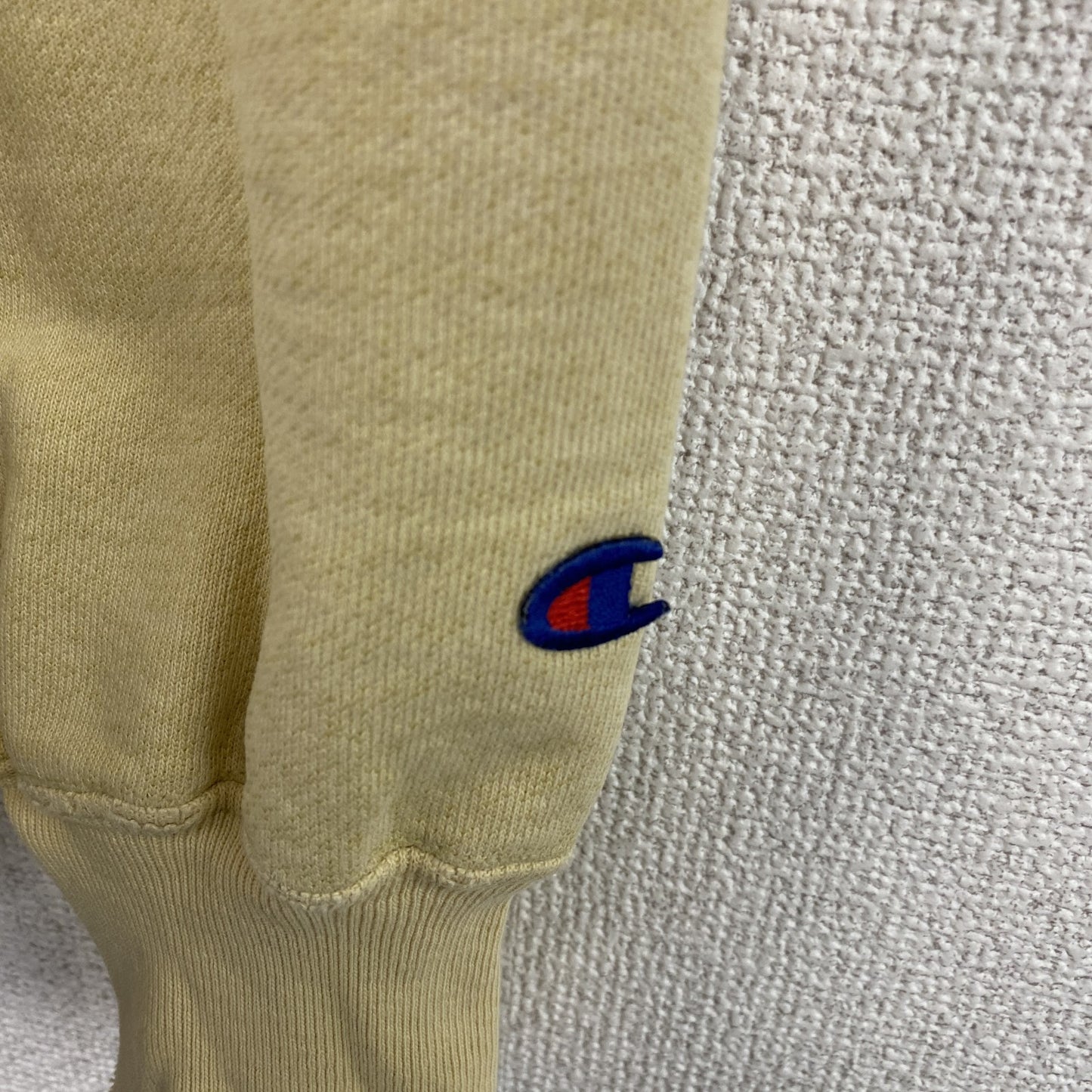 90s～　Champion　チャンピオン　リバースウィーブ　スウェット/トレーナー　刺繍タグ　イエロー　2XLサイズ