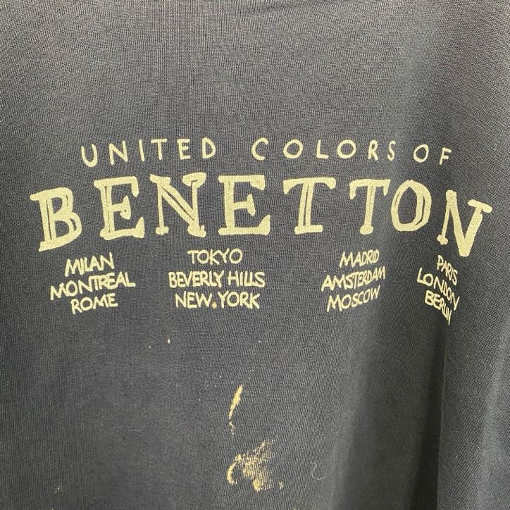 ～00s　UNITED COLORS OF BENETTON.　ベネトン　スウェット トレーナー　ヴィンテージ　紺　ネイビー　Sサイズ