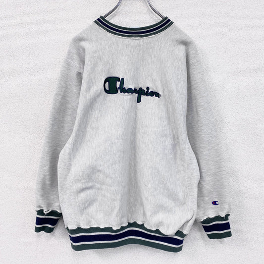 90s　Champion　チャンピオン　リバースウィーブ　スウェット/トレーナー　刺繍タグ　霜降りグレー　XLサイズ
