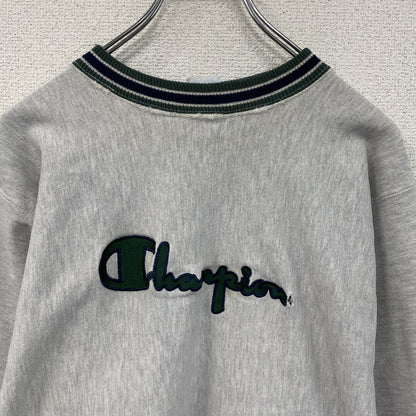 90s　Champion　チャンピオン　リバースウィーブ　スウェット/トレーナー　刺繍タグ　霜降りグレー　XLサイズ