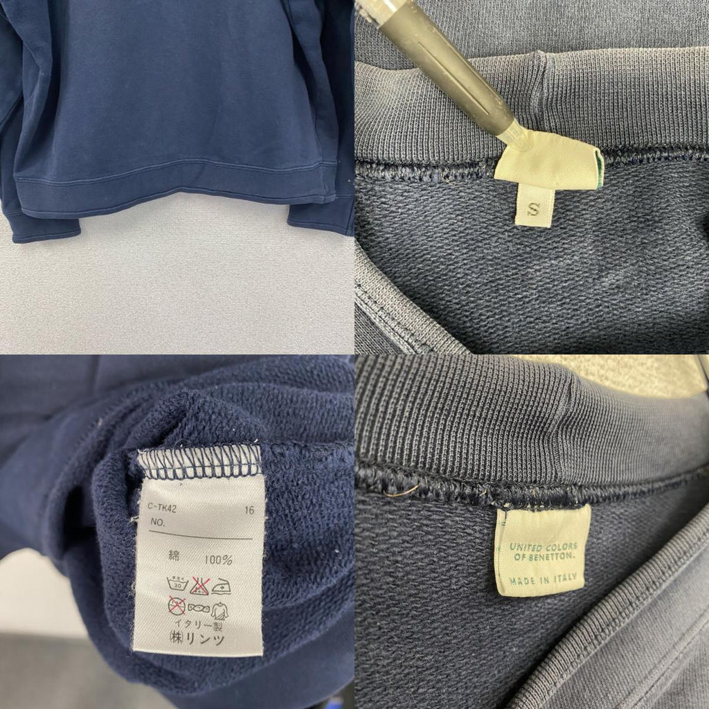 ～00s　UNITED COLORS OF BENETTON.　ベネトン　スウェット トレーナー　ヴィンテージ　紺　ネイビー　Sサイズ
