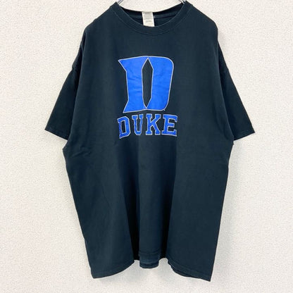 古着 used　GILDAN ギルダン　デューク・ブルーデビルズ　バスケ　半袖カレッジTシャツ　チームロゴ　黒　XXLサイズ