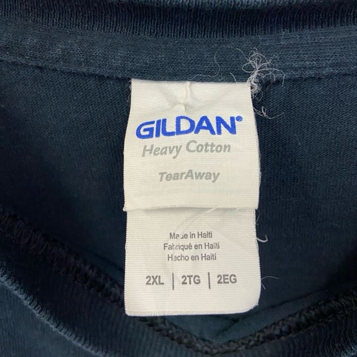 古着 used　GILDAN ギルダン　デューク・ブルーデビルズ　バスケ　半袖カレッジTシャツ　チームロゴ　黒　XXLサイズ