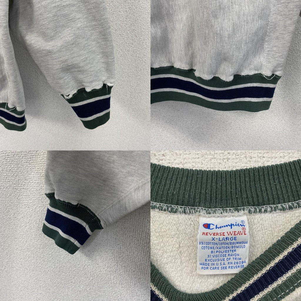 90s　Champion　チャンピオン　リバースウィーブ　スウェット/トレーナー　刺繍タグ　霜降りグレー　XLサイズ