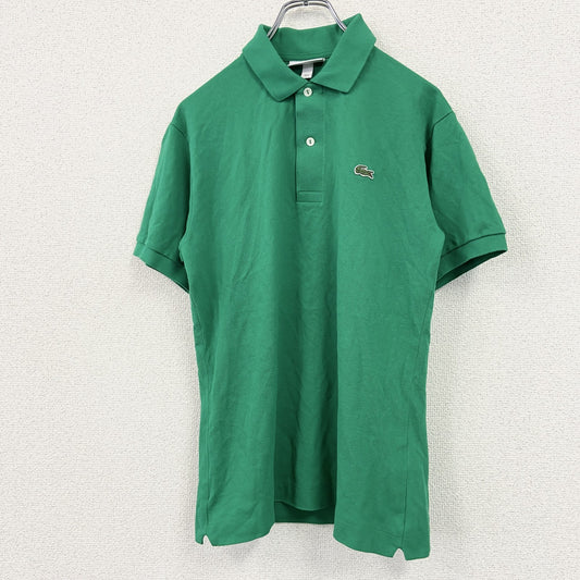 LACOSTE　ラコステ　半袖ポロシャツ　ワンポイント刺繍ロゴ　緑　グリーン　Sサイズ