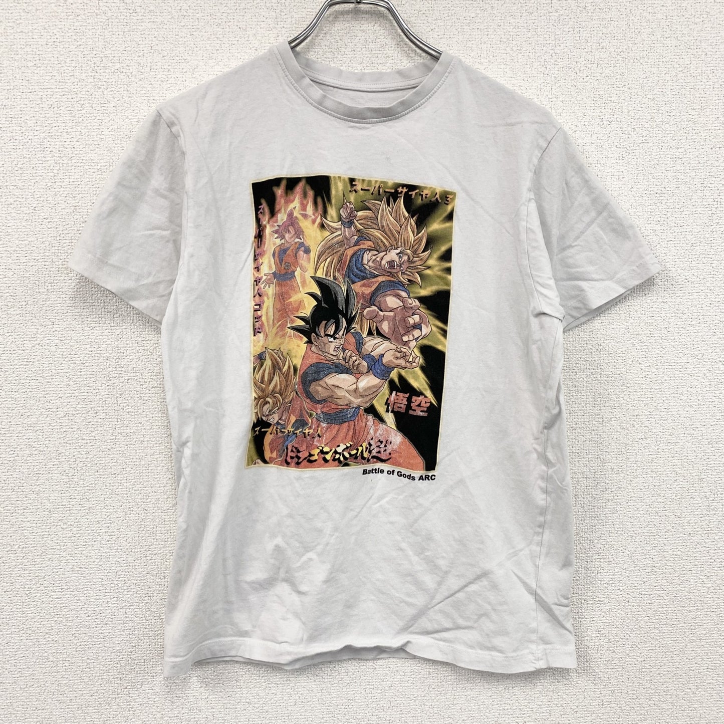 DRAGONBALL　ドラゴンボール超　孫悟空　半袖プリントTシャツ　キャラクターT　アニメT　白　ホワイト　Mサイズ