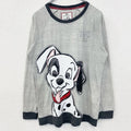 古着 used　101Dalmatians　101匹わんちゃん　ディズニー　長袖キャラクタープリントTシャツ　犬　グレー