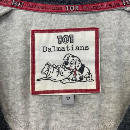 古着 used　101Dalmatians　101匹わんちゃん　ディズニー　長袖キャラクタープリントTシャツ　犬　グレー