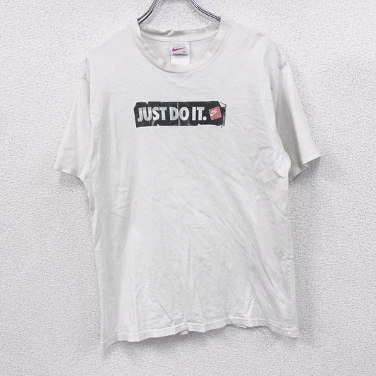 ～00s　NIKE　ナイキ　半袖Tシャツ　JUST DO IT　ヴィンテージ　白　ホワイト　Mサイズ