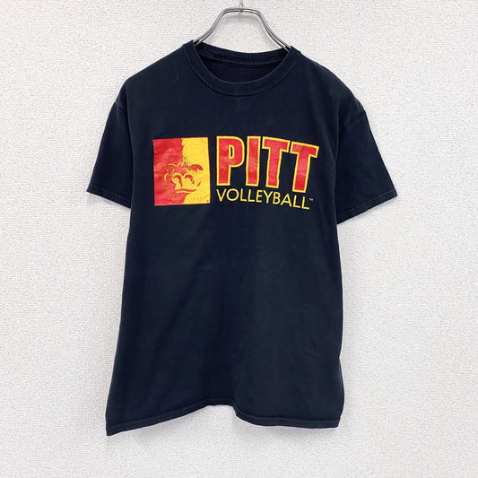 PITT　半袖プリントTシャツ　バレーボール　黒　ブラック　