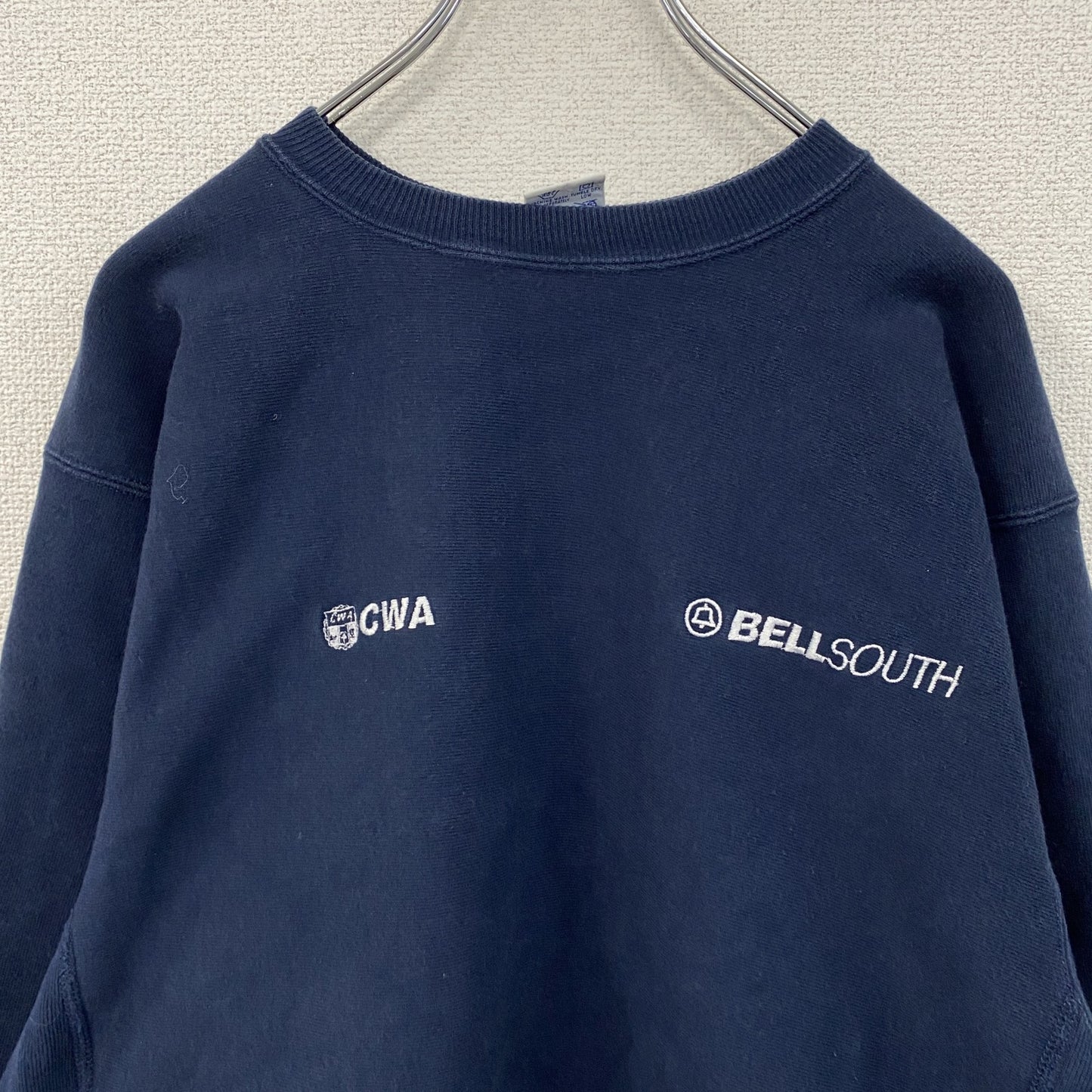 90s　Champion　チャンピオン　リバースウィーブ　スウェット/トレーナー　刺繍タグ　紺　ネイビー　Lサイズ