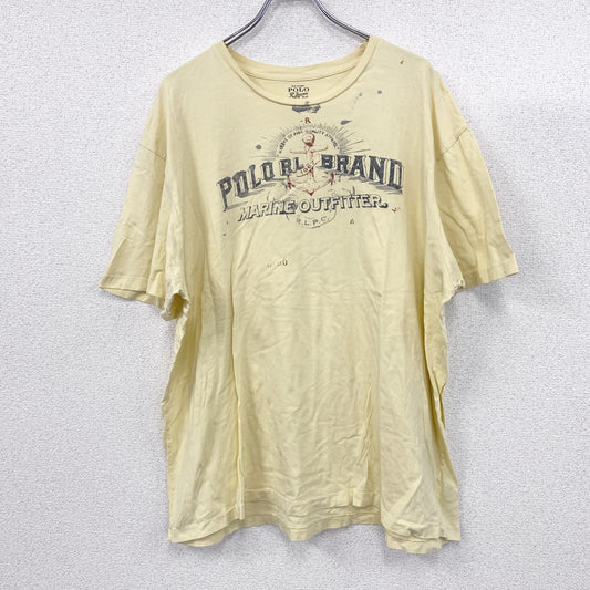 POLO RALPH LAUREN　ラルフローレン　半袖Tシャツ　シングルステッチ　黄色　イエロー　XXLサイズ