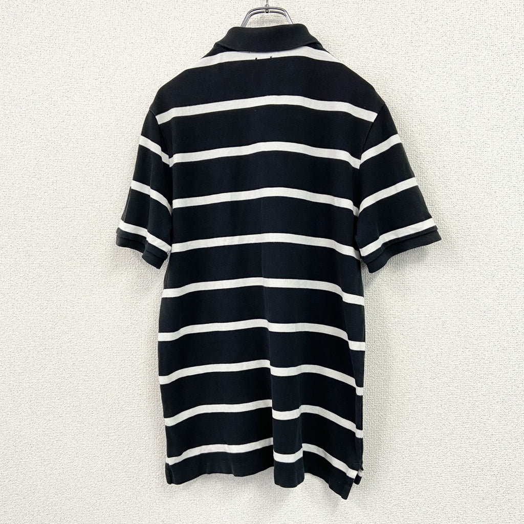 Polo Ralph Lauren　ポロラルフローレン　CLASSIC FIT　半袖ポロシャツ　ボーダー柄　黒　ブラック　Mサイズ
