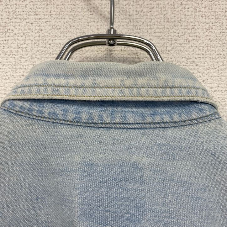 90s　Lee　リー　長袖デニムシャツ　ボタンダウンシャツ　ダブルポケット　ヴィンテージ　インディゴ　Lサイズ