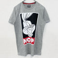 古着 used　LOONEY TUNES　ルーニーテューンズ　半袖キャラクタープリントTシャツ　バッグスバニー　ウサギ　グレー