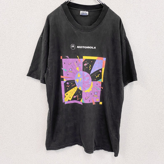 00s　Motorola　X　IETF　半袖プリントTシャツ　ヴィンテージ　黒　ブラック