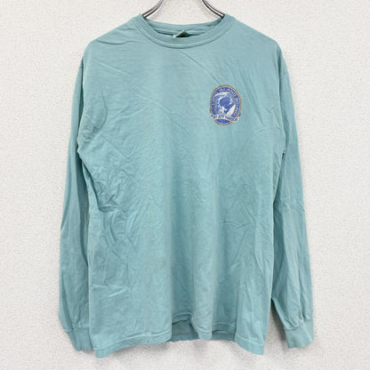 COMFORT COLORS　長袖プリントTシャツ　エメラルドグリーン　Mサイズ