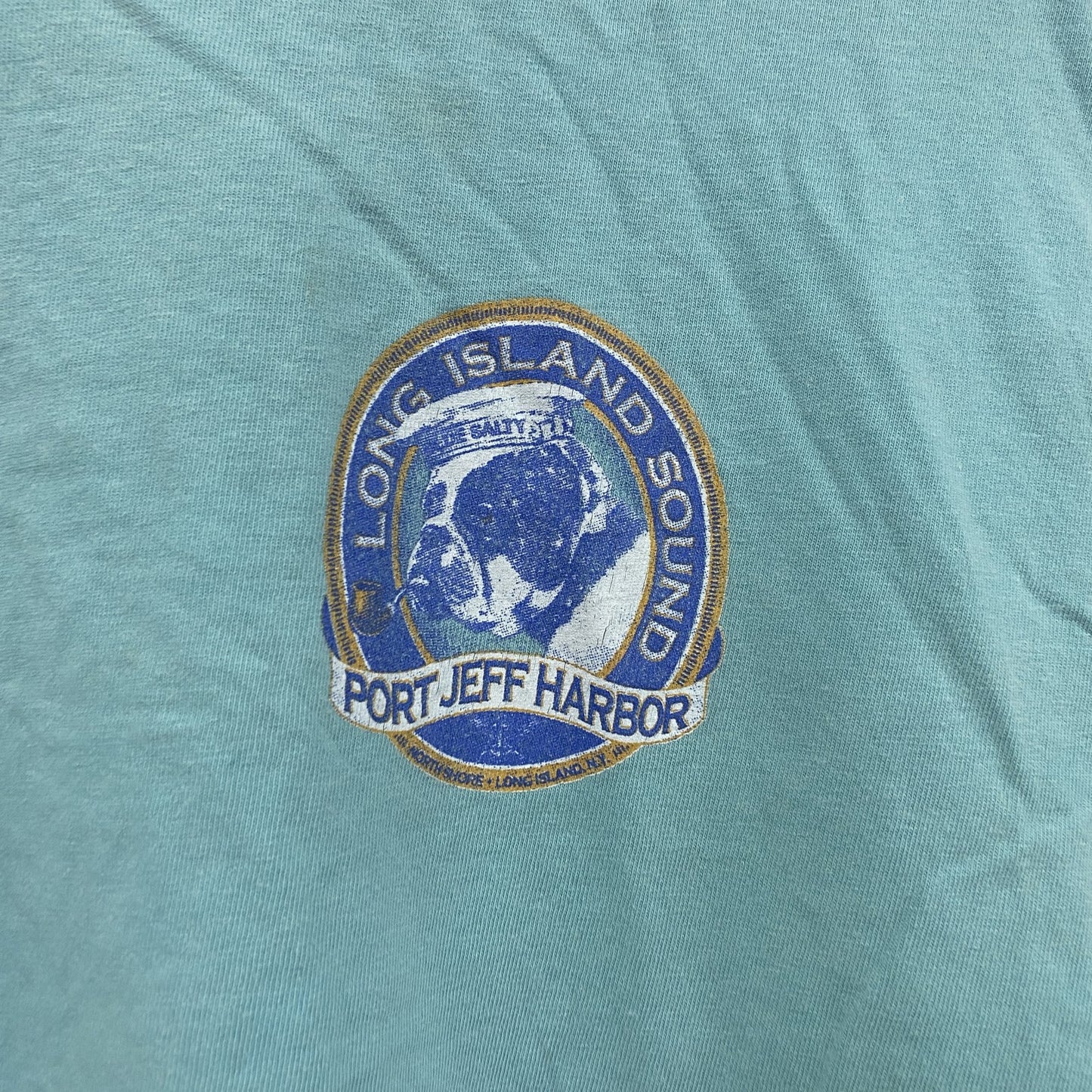 COMFORT COLORS　長袖プリントTシャツ　エメラルドグリーン　Mサイズ