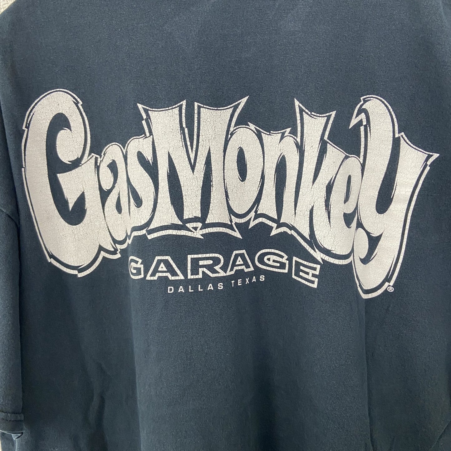 古着 used　GILDAN ギルダン　半袖プリントTシャツ　ビッグT　GMG　Gas Monkey　クルーネック　黒　XLサイズ