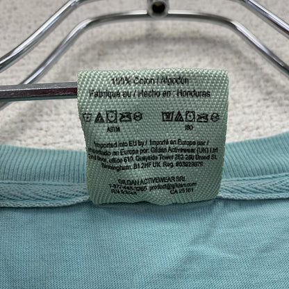 COMFORT COLORS　長袖プリントTシャツ　エメラルドグリーン　Mサイズ