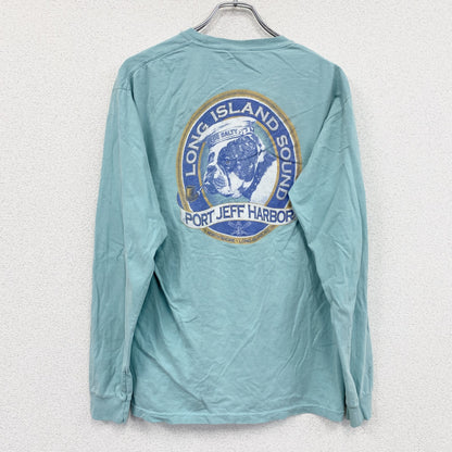 COMFORT COLORS　長袖プリントTシャツ　エメラルドグリーン　Mサイズ
