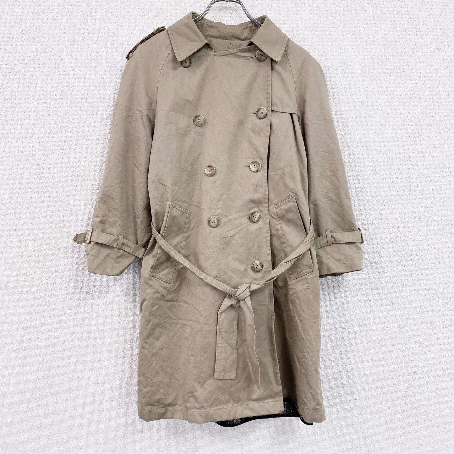 LONDON FOG　ロンドンフォグ　ダブルトレンチコート　ベージュ　8サイズ