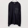 DIESEL　ディーゼル　長袖Tシャツ/ロンT　ポケット付き　黒　ブラック　XLサイズ