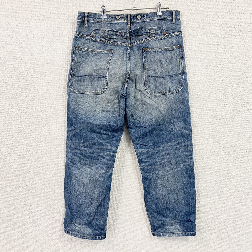 GAP　ギャップ　デニムパンツ/ジーンズ　ジップフライ　デカポケット　縦落ち　小文字タグ　インディゴ　Lサイズ