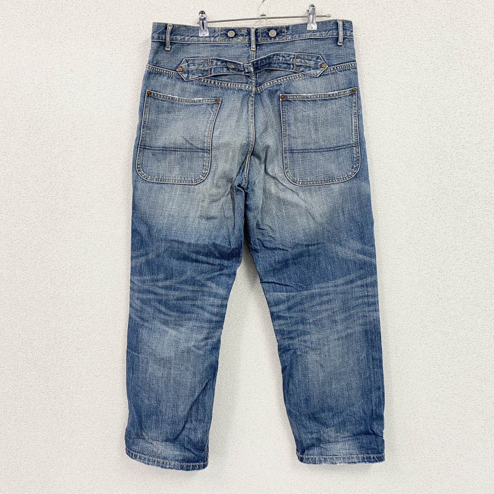 GAP　ギャップ　デニムパンツ/ジーンズ　ジップフライ　デカポケット　縦落ち　小文字タグ　インディゴ　Lサイズ