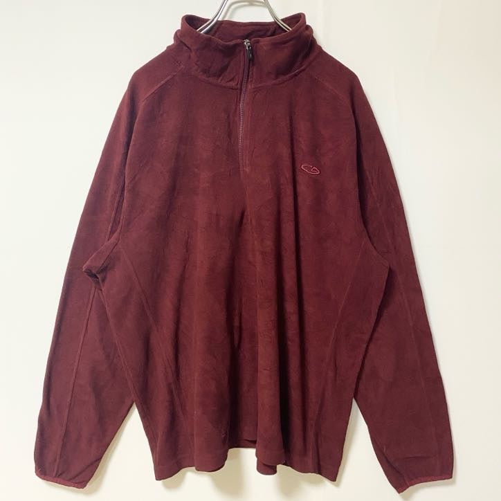 古着 used　C9 by Champion チャンピオン　長袖ハーフジップフリースジャケット　ボルドー　ロゴ刺　XLサイズ