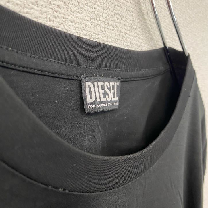 DIESEL　ディーゼル　長袖Tシャツ/ロンT　ポケット付き　黒　ブラック　XLサイズ